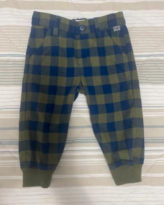 Pantalone bambino Il Gufo a quadri tg. 12mesi