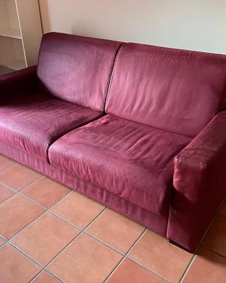 Divano letto bordeaux