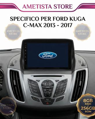 Car Tablet Android 8+256Gb Per Ford Kuga C-Max