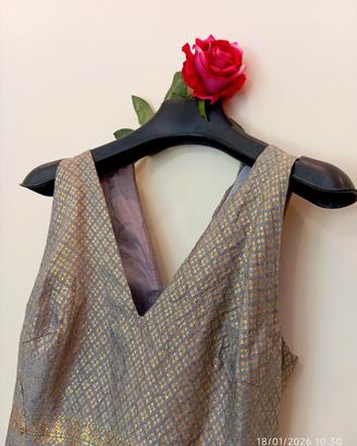 abito lungo vintage smanicato estivo carnevale 