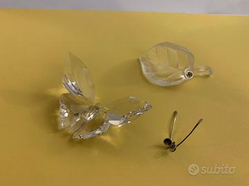 Swaroski farfalla su foglia