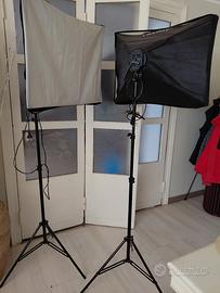 Set Luci Soft Box per Video e Studio fotografico 