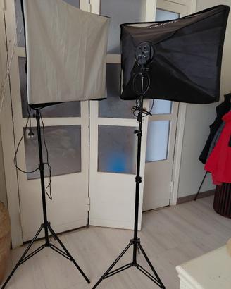 Set Luci Soft Box per Video e Studio fotografico 