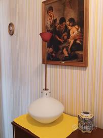 Lampada originale vintage anni 60 vetro opalino