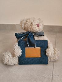 Cornice portafoto orsacchiotto in denim 