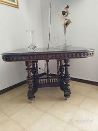 Tavolo allungabile in legno di noce, Francia '800