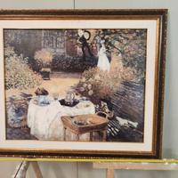 Quadro stampa su tela Monet colazione in giardino