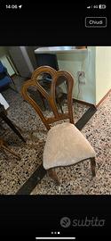 Sedie classiche in noce nazionale