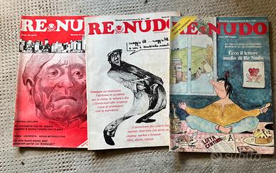 Tre riviste Re Nudo  anni 70