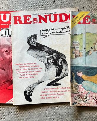 Tre riviste Re Nudo  anni 70