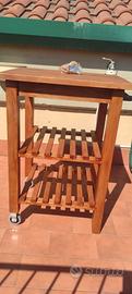 Carrellino in legno con ruote IKEA 