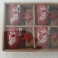 set 4 tazzine caffè Natale