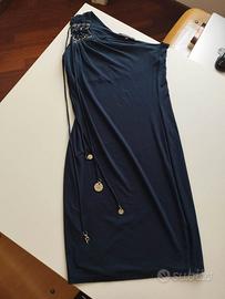 Abito Patrizia Pepe monospalla blu Tg. 40 ita XS/S