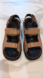 Sandali in pelle color beige taglia n. 42