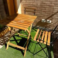 Tavolo da giardino con 2 sedie