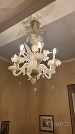 Lampadario in vetro di Murano anni '50