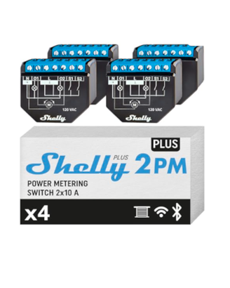 Interruttore SHELLY 2PM PLUS - PACK X 4 INS819
