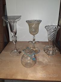 Portacandele + Portafiori in vetro.