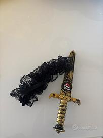 fascia per coscia a pirata con spada incastrabile