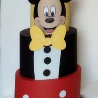 Torta finta primo compleanno Topolino