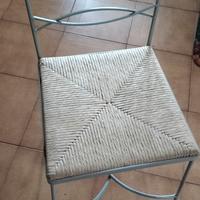 6 sedie cucina soggiorno ferro battuto 