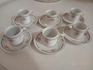 due servizi da sei tazzine caffè 