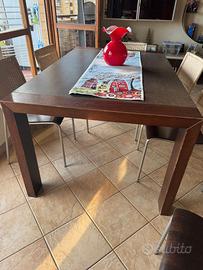tavolo calligaris wenge + 6 sedie