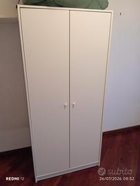 guardaroba ikea 2 ante kleppstad bianco 