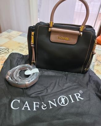 Borsa CafèNoir bicolore (Nero/Cipria) e dust bag