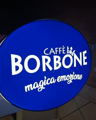Insegna luminosa bifacciale Caffè Borbone 