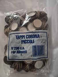 200 Tappi a corona per bottiglie diametro 26,5 mm