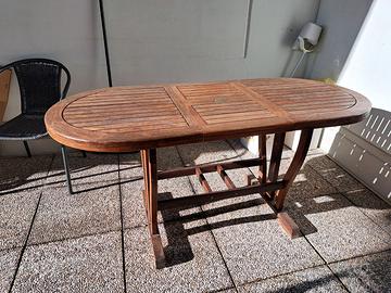 Foppapedretti tavolo legno da esterno + 4 sedie