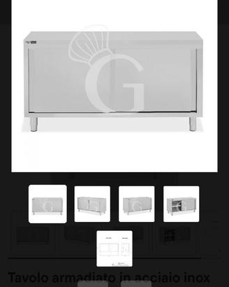Banco in acciaio inox per cucina