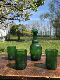 Set bottiglia con 3 bicchieri