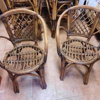 Set di 8 Sedie di Bambu 