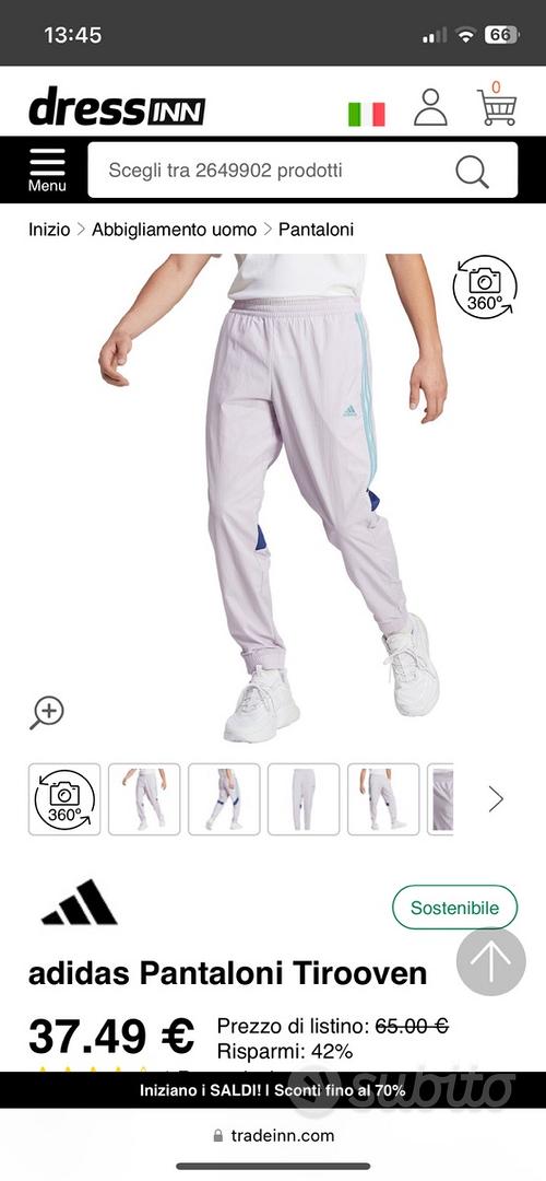 Pantaloni running uomo adidas poliestere taglia m Abbigliamento e Accessori In vendita a Cuneo