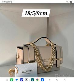 mini Borsa vera pelle colore panna 