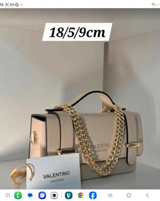 mini Borsa vera pelle colore panna 