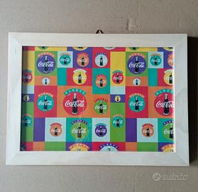 Poster Coca-Cola in cornice di legno 20x30