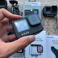 GoPro HERO 9 black + 5 batterie + sd + acessorri