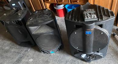 casse + stativi e 4 mixer