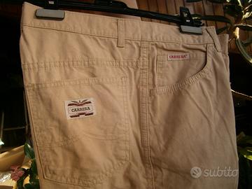Jeans Carrera beige cotone 32 x 36 anni '80