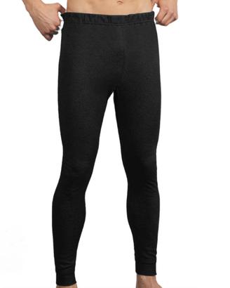 4Calzamaglia mix cotone nero felpato uomo 5/6 xl