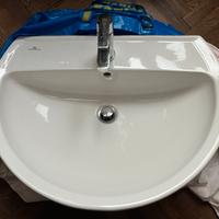 Lavabo ceramica Pozzi&Ginori e miscelatore nuovi