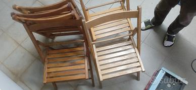6 Sedie in legno giardino 
