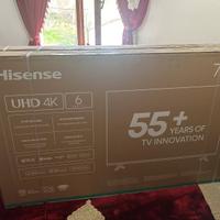 Hisense 75” 4k nuove sigillate, garanzia+scontrino