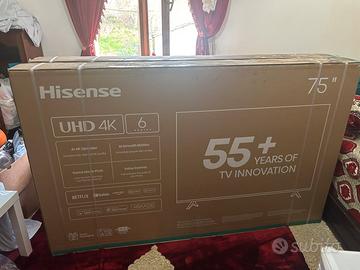 Hisense 75” 4k nuove sigillate, garanzia+scontrino