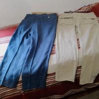 Coppia Pantaloni/tg.48 Gas-Sartoriali Lino/Cotone