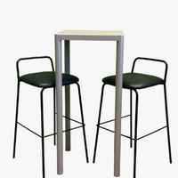 kit Tavolino Quadrato Moderno in Metallo con due