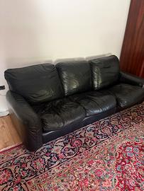 Divano + 2 poltrone pelle piumotto busnelli